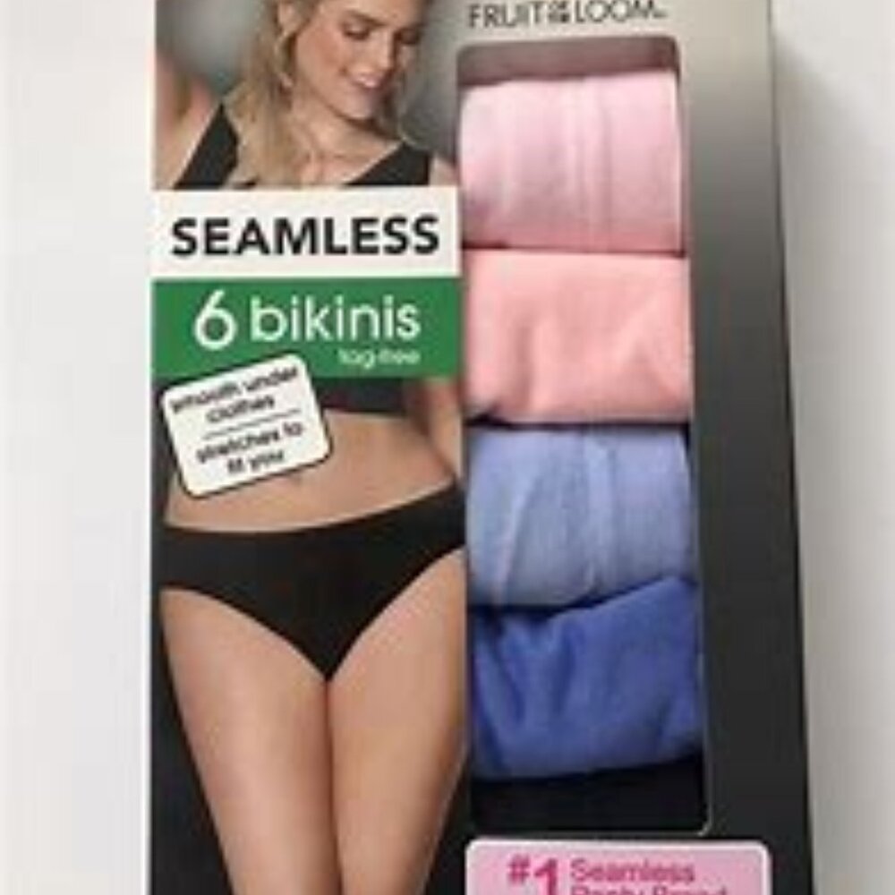 6 Pack  Fruit of The Loom Multi pack Underwear BIKINI  2X = 16/18